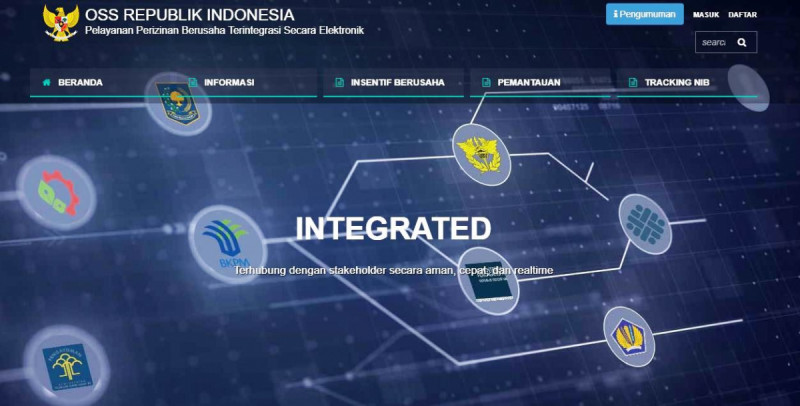 tampilan OSS – DPMPTSP